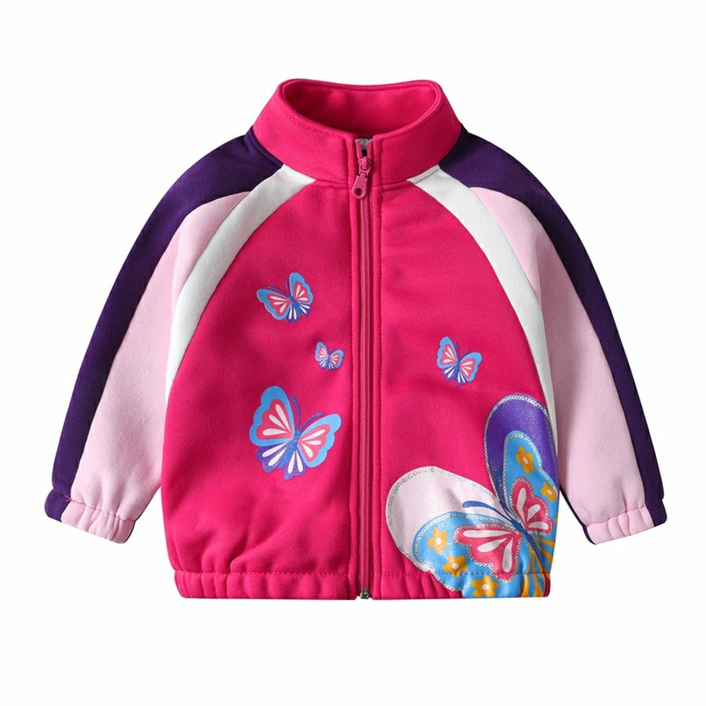 Colorful Butterfly Print Jacket
